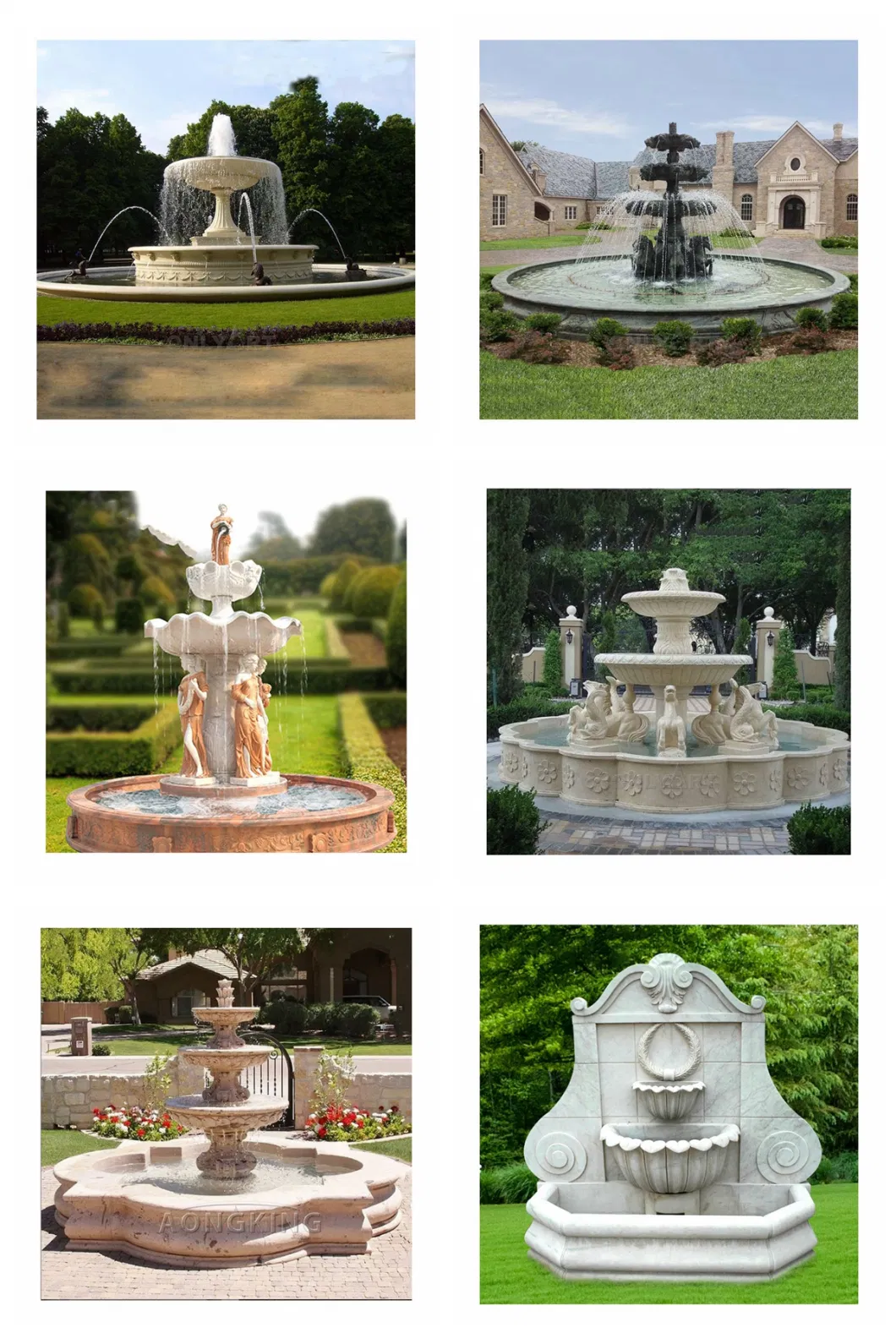 Obelisk-Shaped Fountain Stone Garden Products for Outdoor Decoration